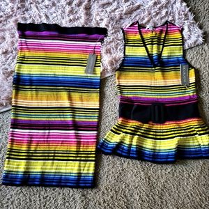 Eva Mendes Skirt & peplum top